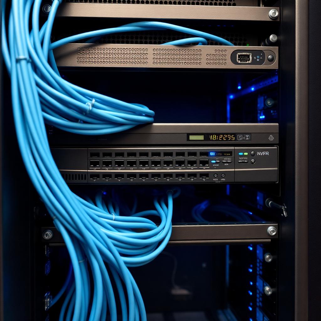 Structured network rack installed in an Oregon commercial building